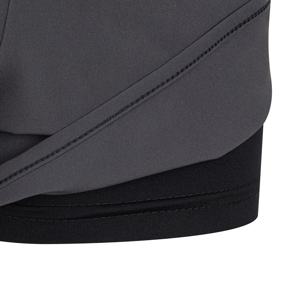 Short Con Calza Folau De Entrenamiento Mujer Gris