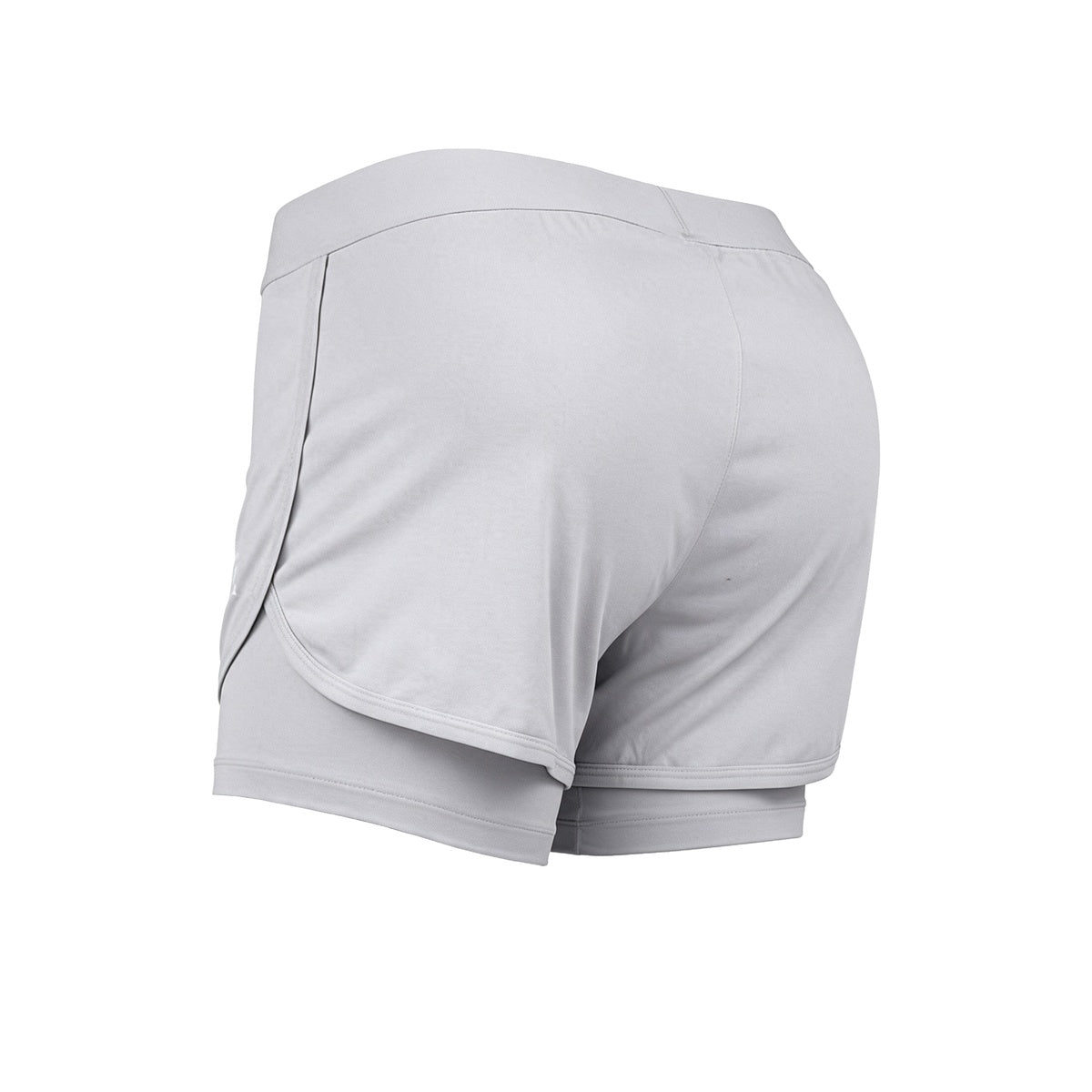 Short Con Calza Topper De Entrenamiento Core Mujer Gris