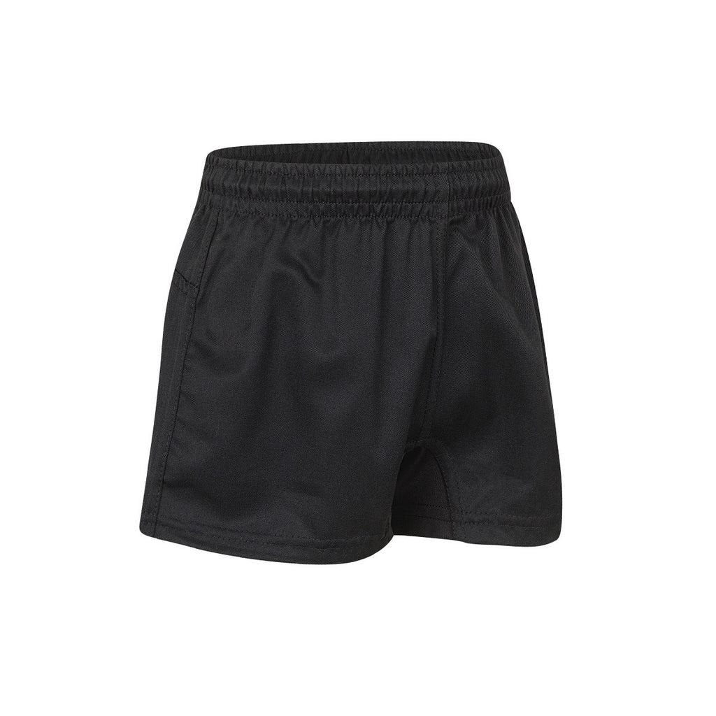 Short De Rugby Flash IRB Niño Niña Negro