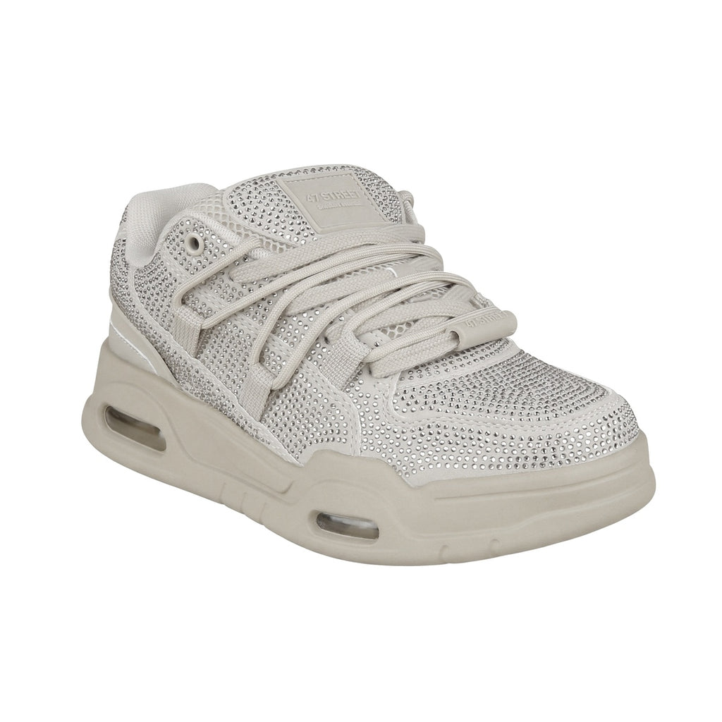 Zapatillas 47 Street Thrash Shine Mujer Gris