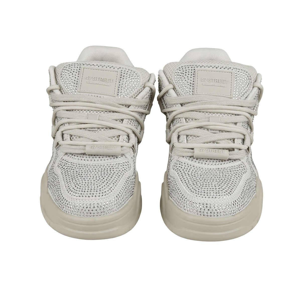 Zapatillas 47 Street Thrash Shine Mujer Gris
