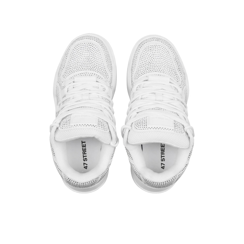 Zapatillas 47 Street Thrash Shine Mujer Blanca