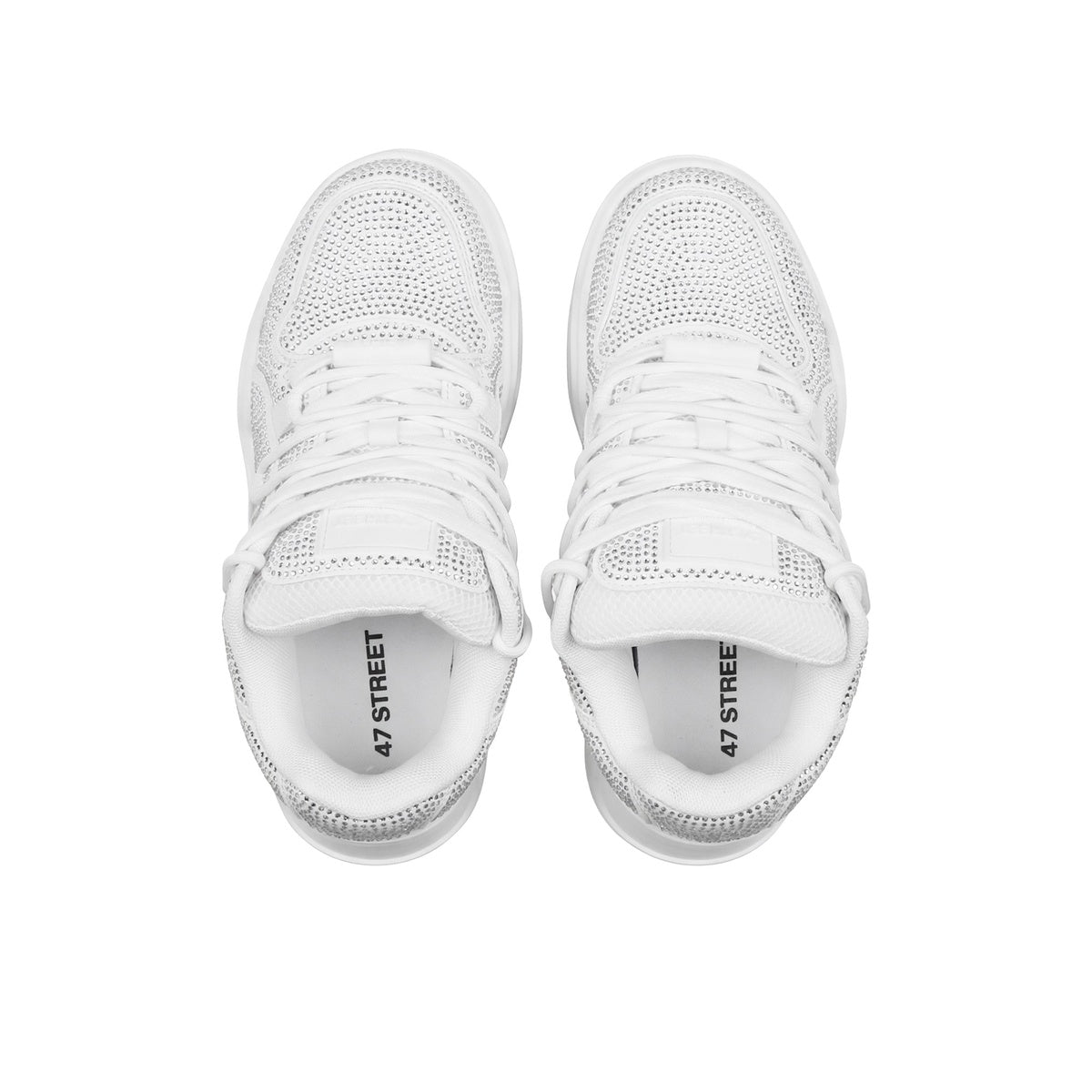 Zapatillas 47 Street Thrash Shine Mujer Blanca