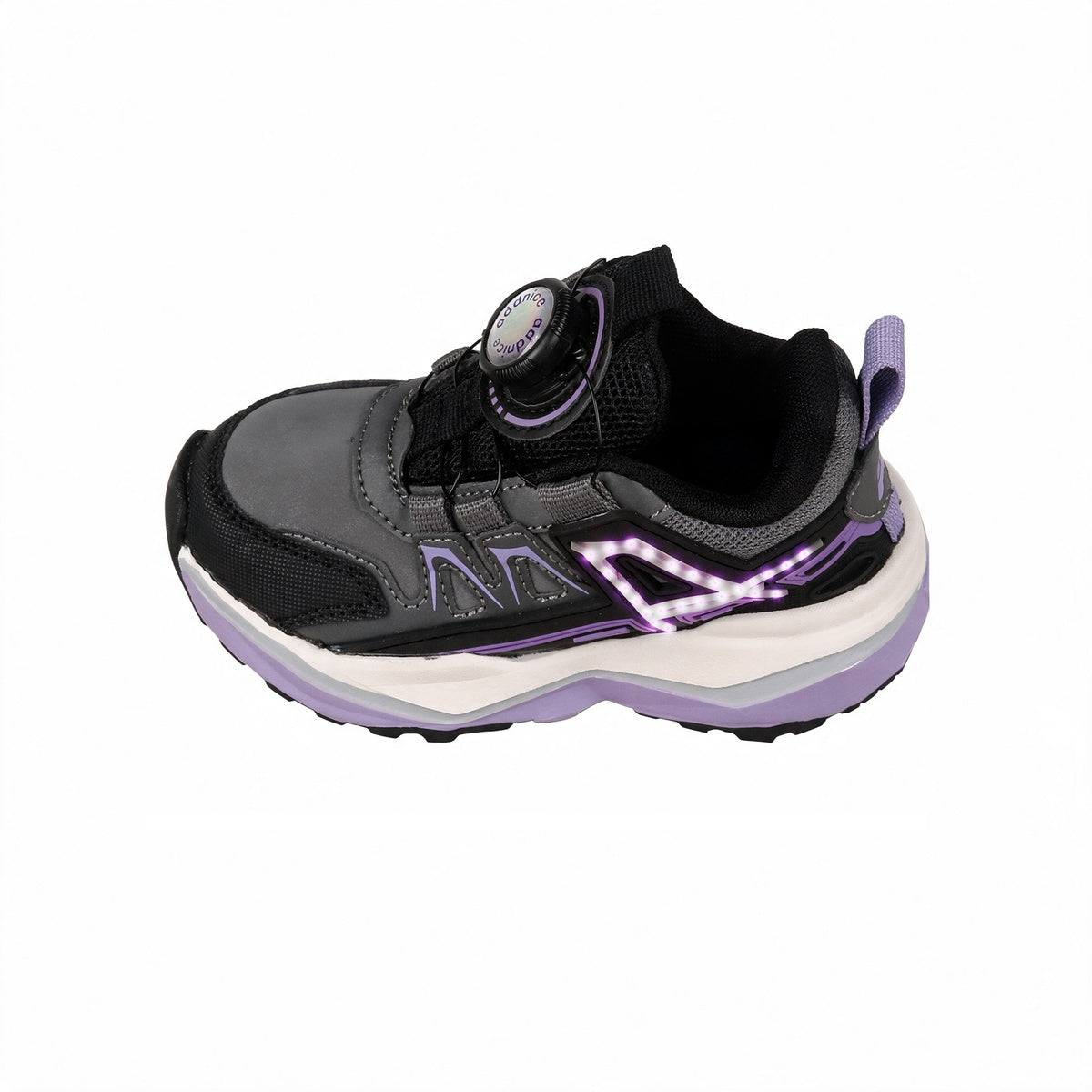 Zapatillas Con Luces Addnice Deportiva Neon Cricket Niña Gris