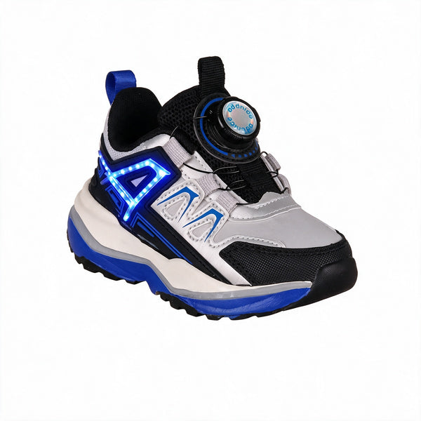 Zapatillas Con Luces Addnice Deportiva Neon Cricket Niño Niña Gris