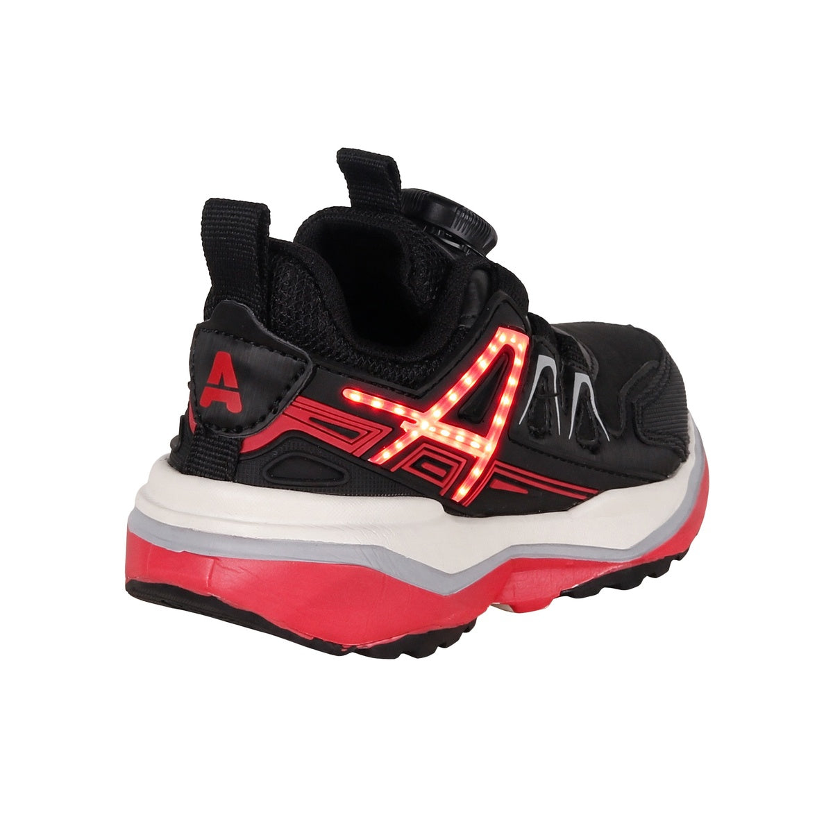 Zapatillas Con Luces Addnice Deportiva Neon Cricket Niño Niña Negra