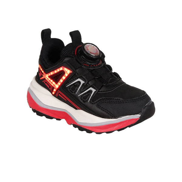 Zapatillas Con Luces Addnice Deportiva Neon Cricket Niño Niña Negra