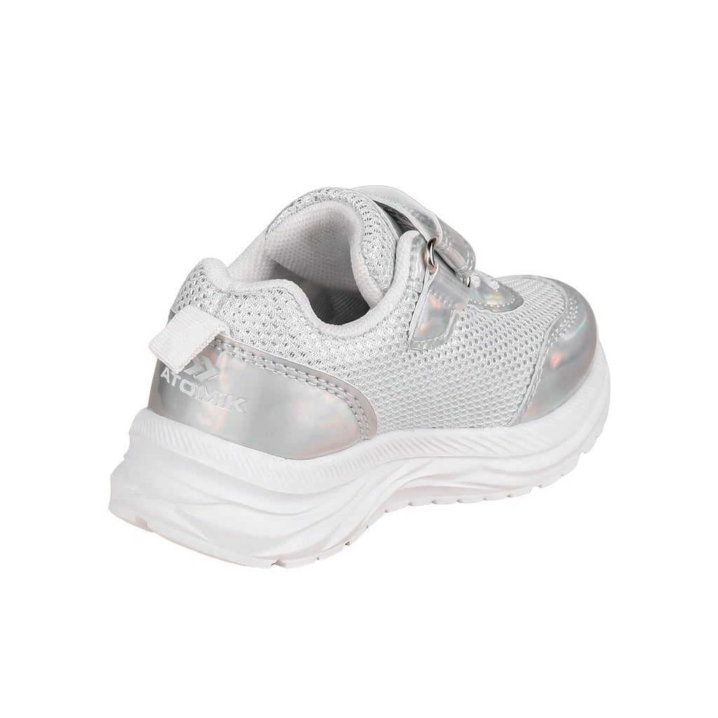 Zapatillas Atomik Lush Velcro Bebe Plateada