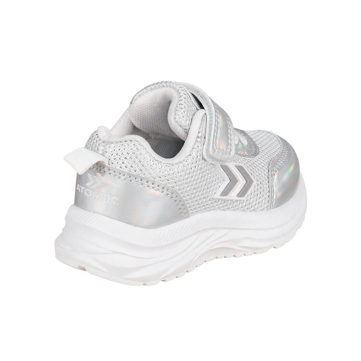 Zapatillas Atomik Lush Velcro Bebe Plateada