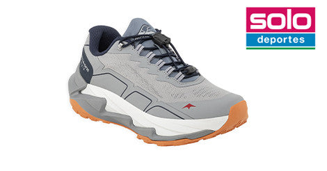 Zapatillas De Trail Running Montagne Terrain Gris