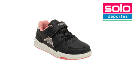 Zapatillas Kappa Logo Oscar Velcro Niña Negra