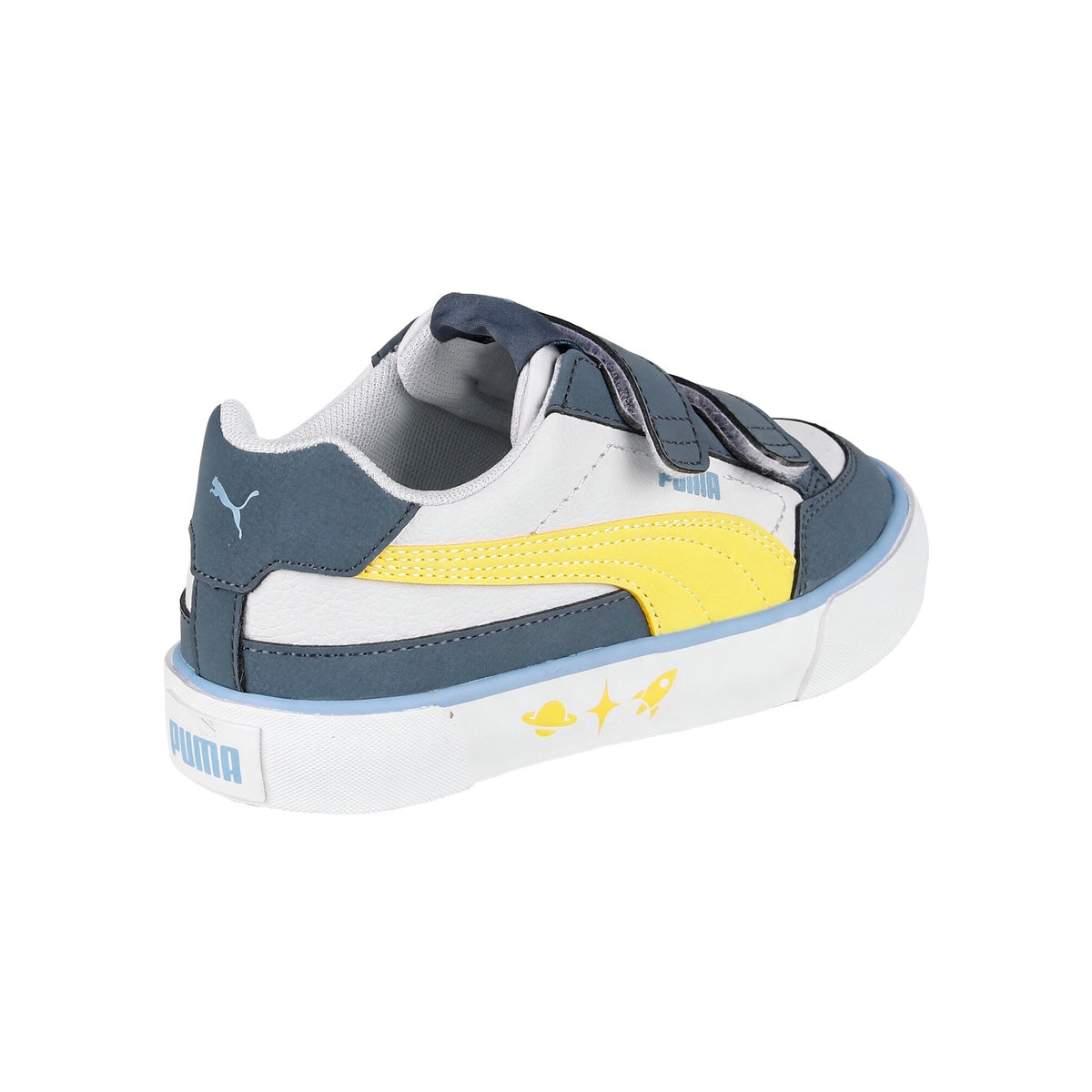 Zapatillas Puma Court Classic Vulc Fun Niño Niña Blanca