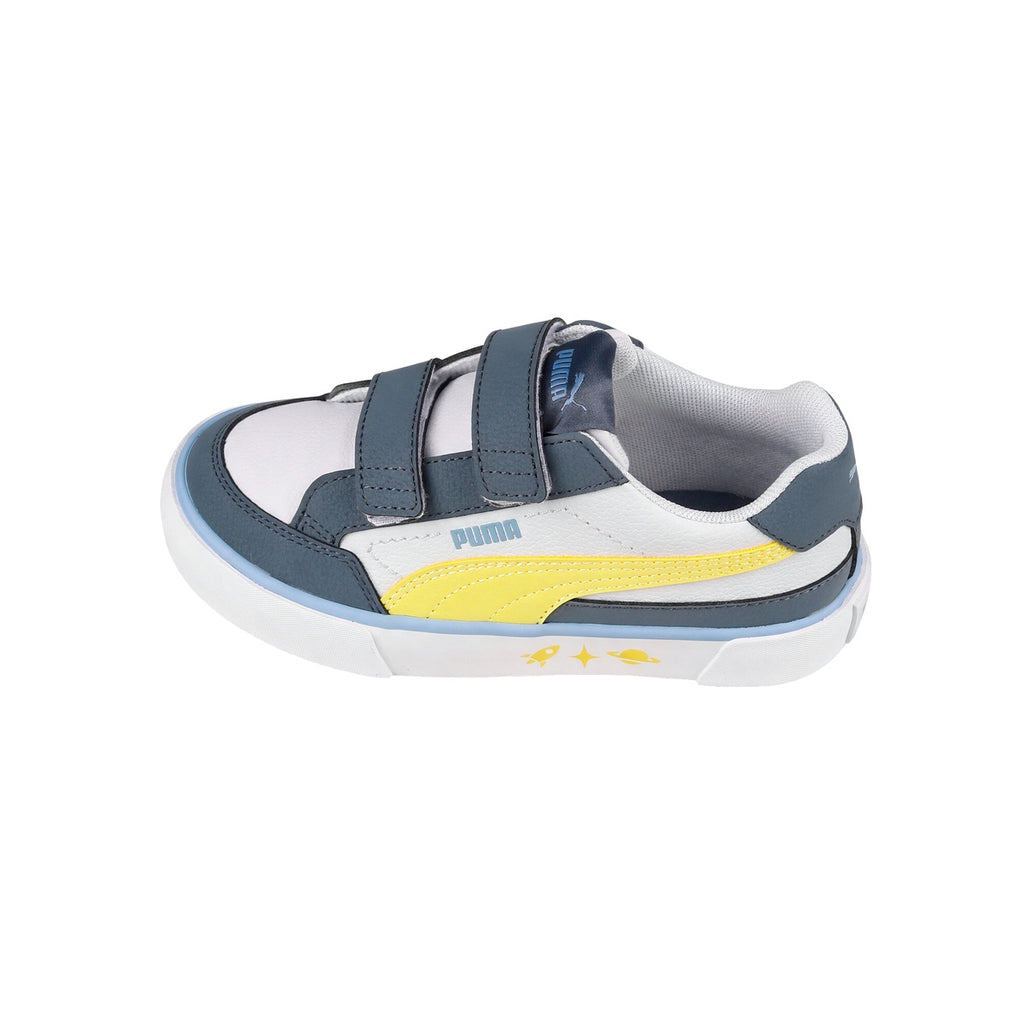 Zapatillas Puma Court Classic Vulc Fun Niño Niña Blanca