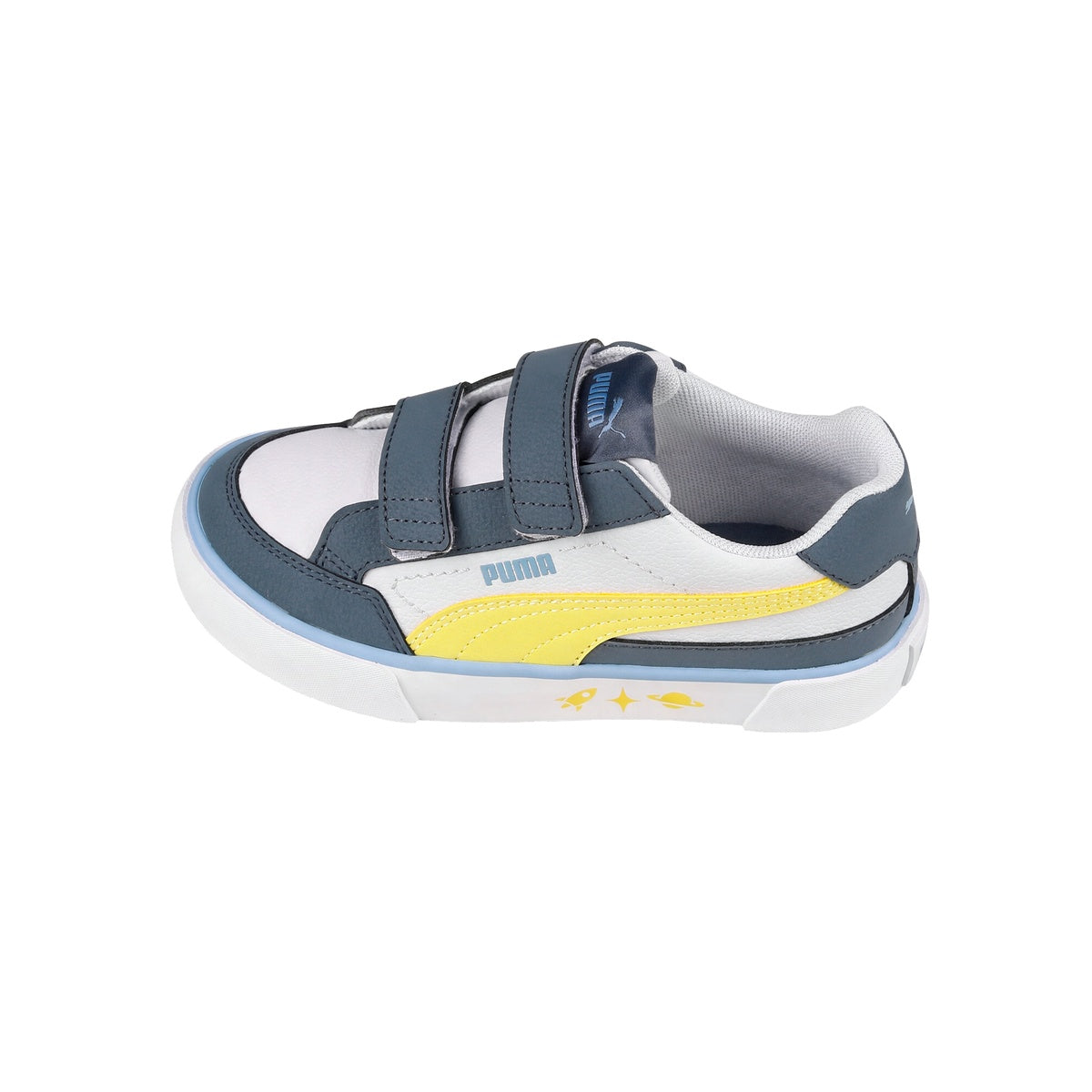 Zapatillas Puma Court Classic Vulc Fun Niño Niña Blanca