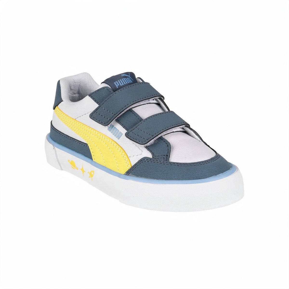 Zapatillas Puma Court Classic Vulc Fun Niño Niña Blanca