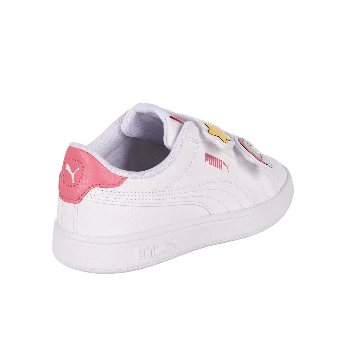 Zapatillas Puma Smash 3.0 Badges Velcro Niña Blanca