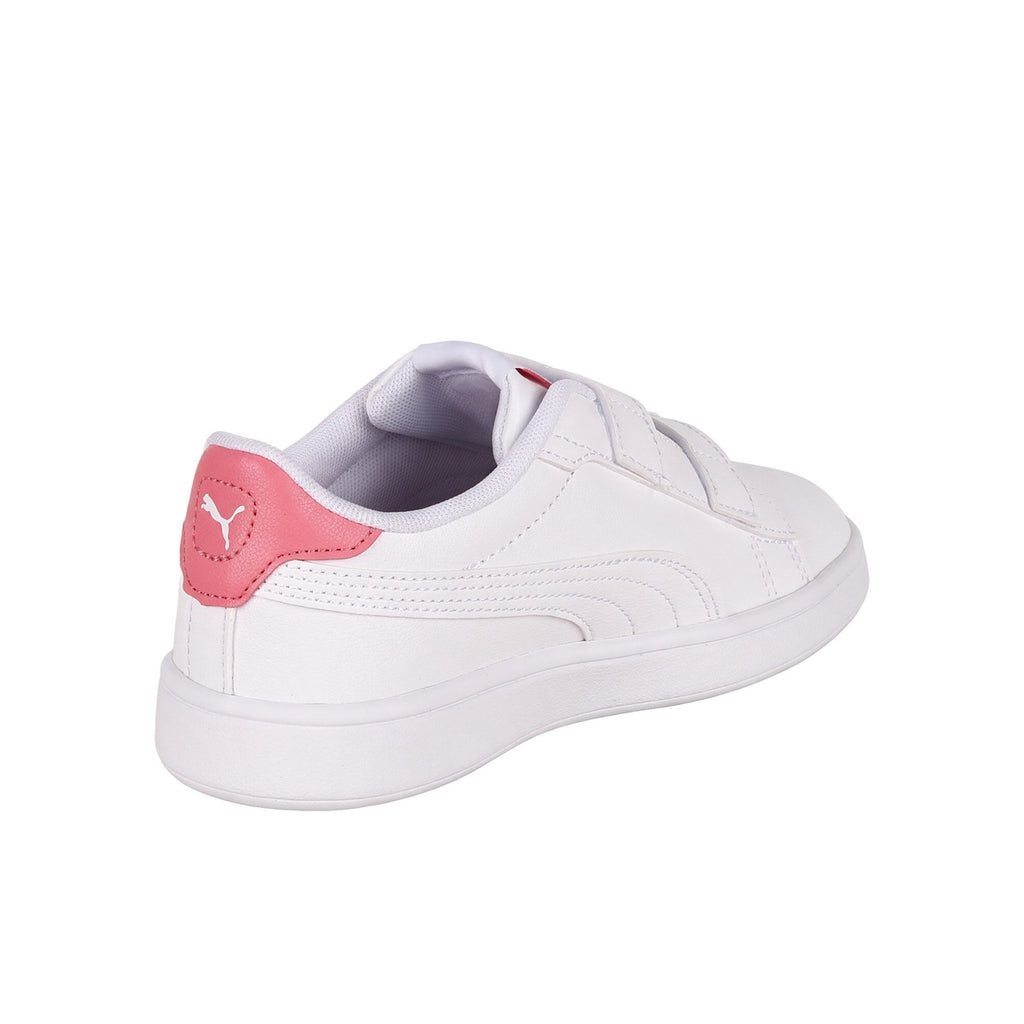Zapatillas Puma Smash 3.0 Badges Velcro Niña Blanca