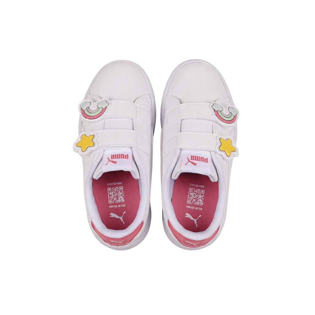 Zapatillas Puma Smash 3.0 Badges Velcro Niña Blanca
