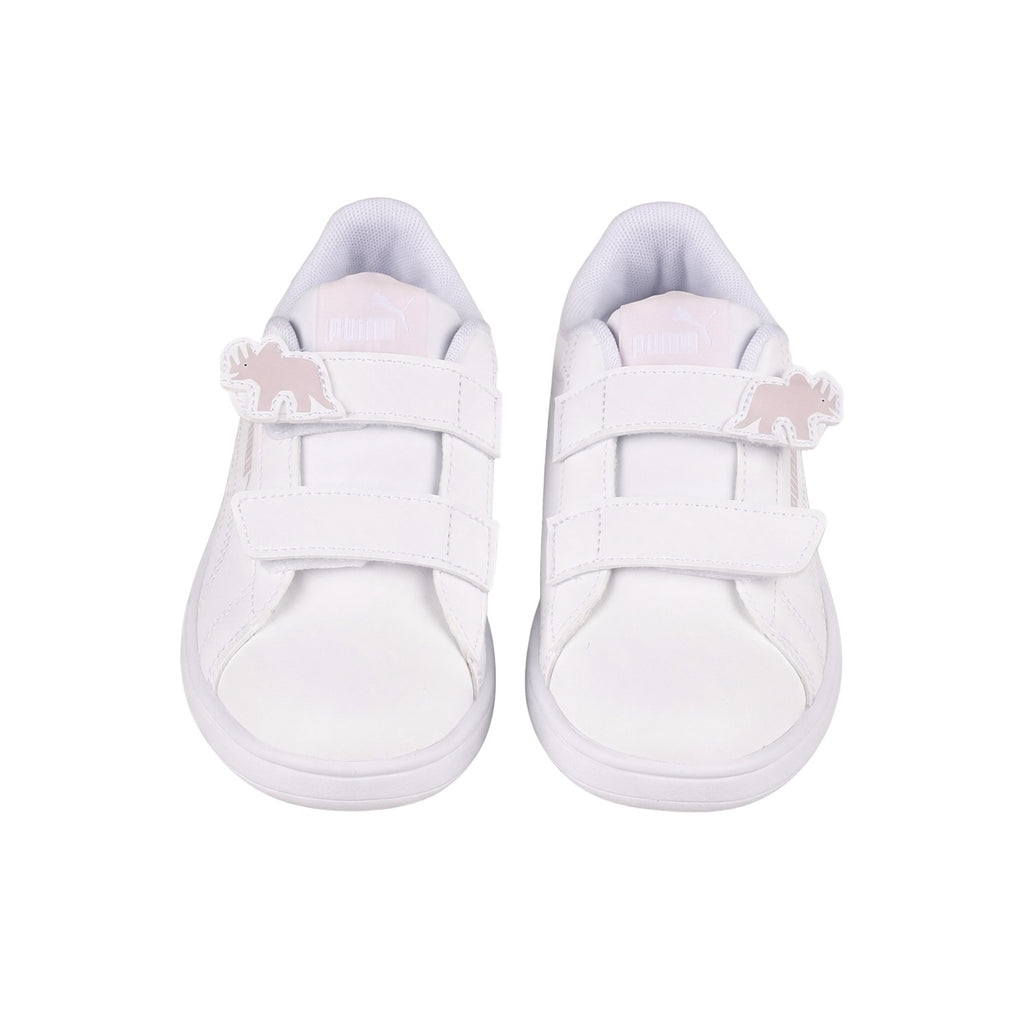 Zapatillas Puma Smash 3.0 Dino Velcro Bebe Blanca