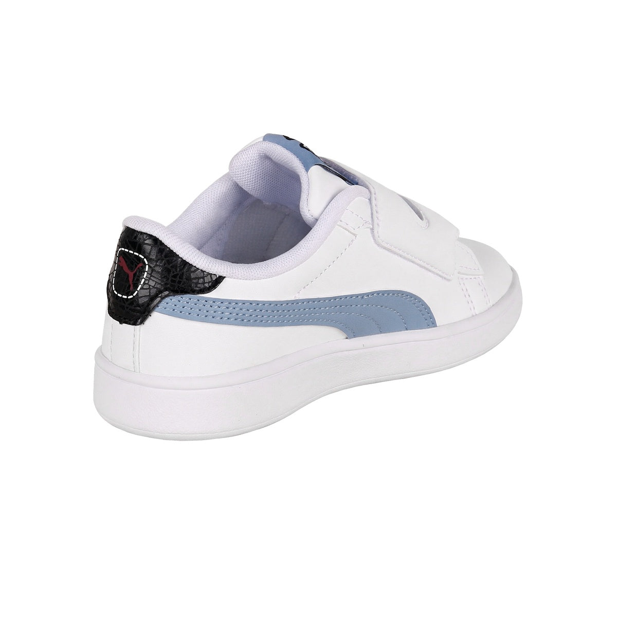Zapatillas Puma Smash 3.0 Racing Crew Velcro Bebe Blanca