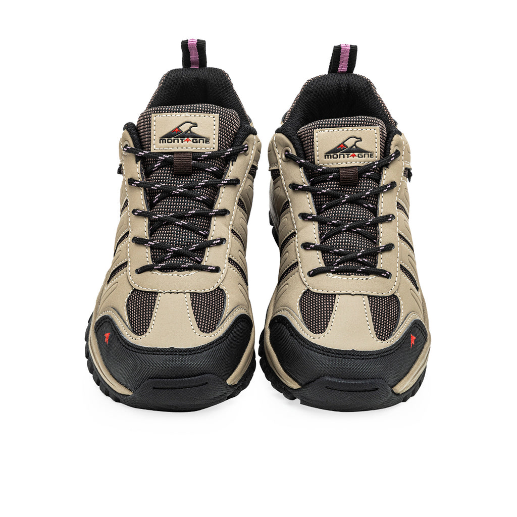 Zapatillas Trekking Montagne City Stride Mujer Beige
