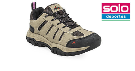 Zapatillas Trekking Montagne City Stride Mujer Beige