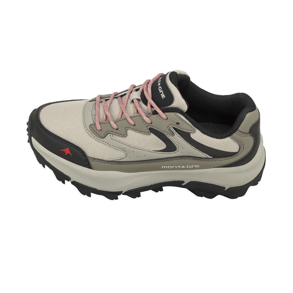 Zapatillas Trekking Montagne City Wurton Mujer Beige