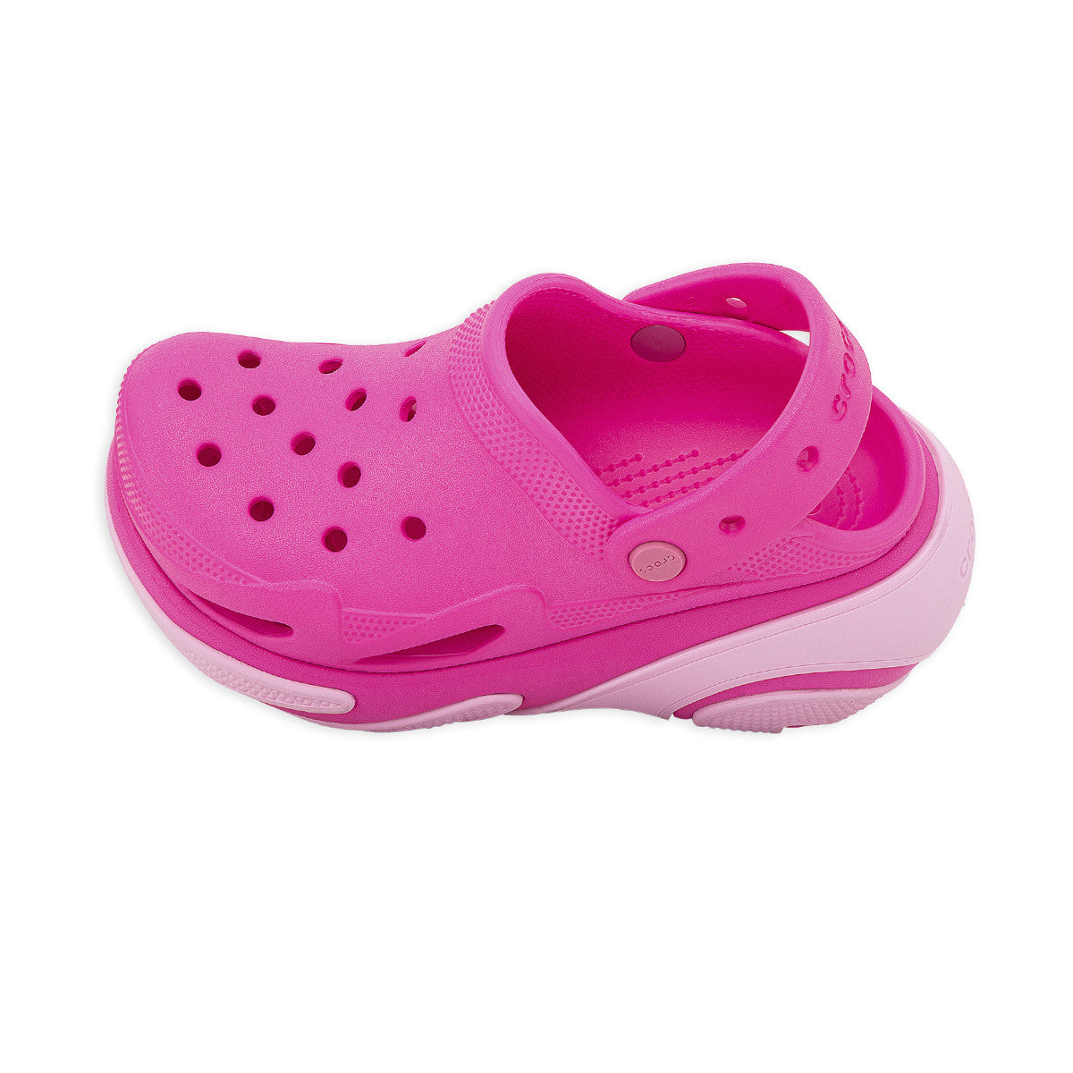 Zuecos Crocs Bubble Crush Clog Mujer Fucsia