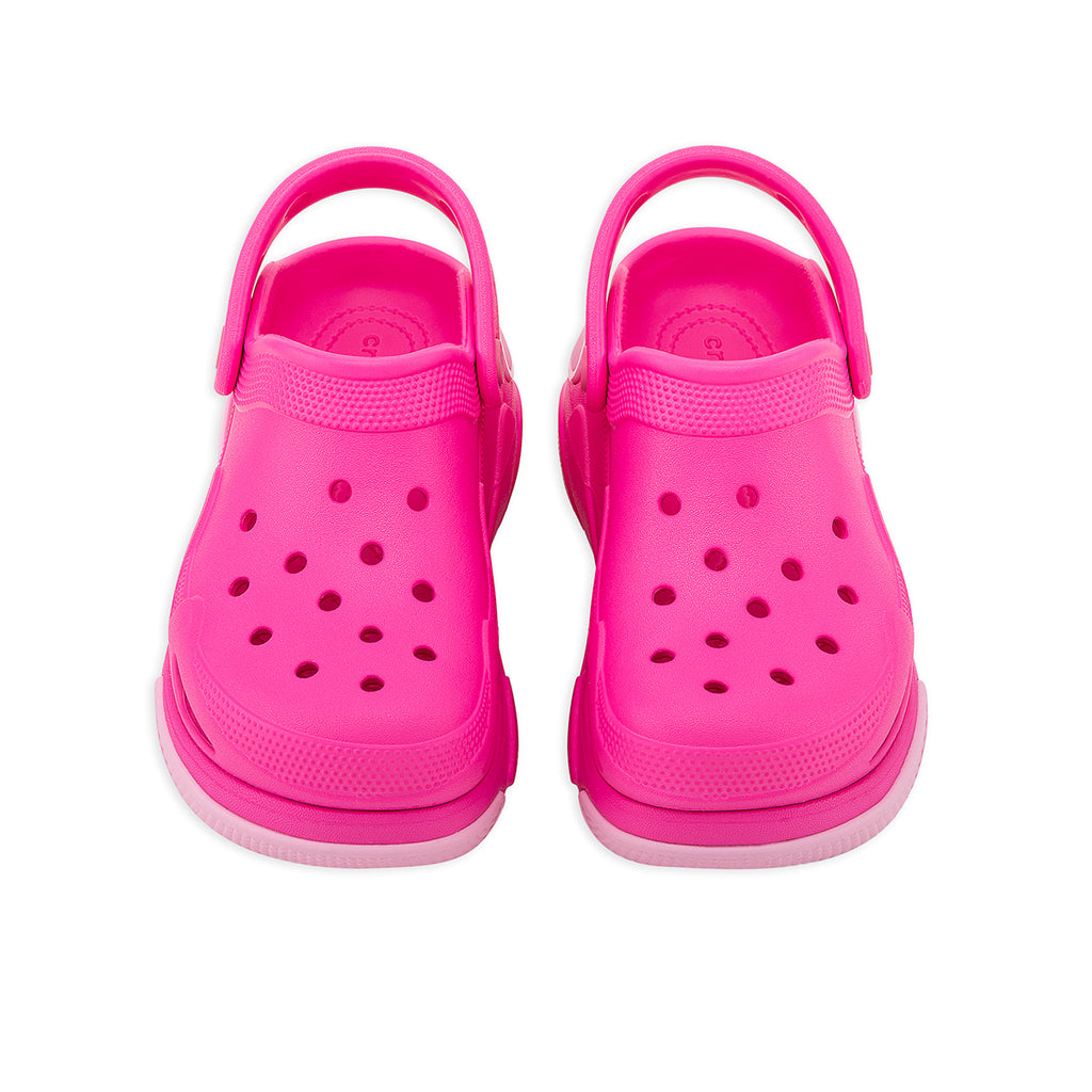 Zuecos Crocs Bubble Crush Clog Mujer Fucsia