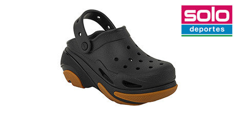 Zuecos Crocs Bubble Crush Clog Mujer Negro