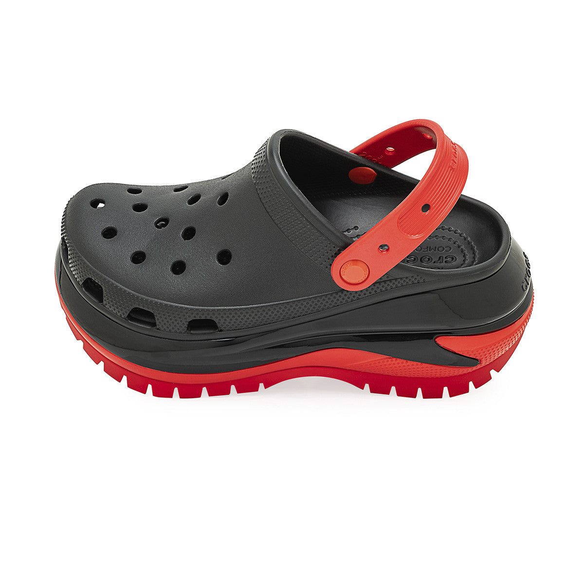 Zuecos Crocs Classic Mega Crush Clog Mujer Negra